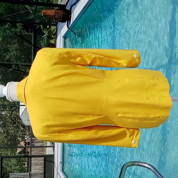 Vintage Christian Dior Linen Blazer Yellow Size 8 - Picture 3 of 16